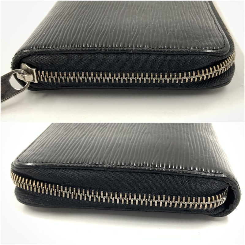 Louis Vuitton Epi Zippy Organizer Zip Around Wallet Black
