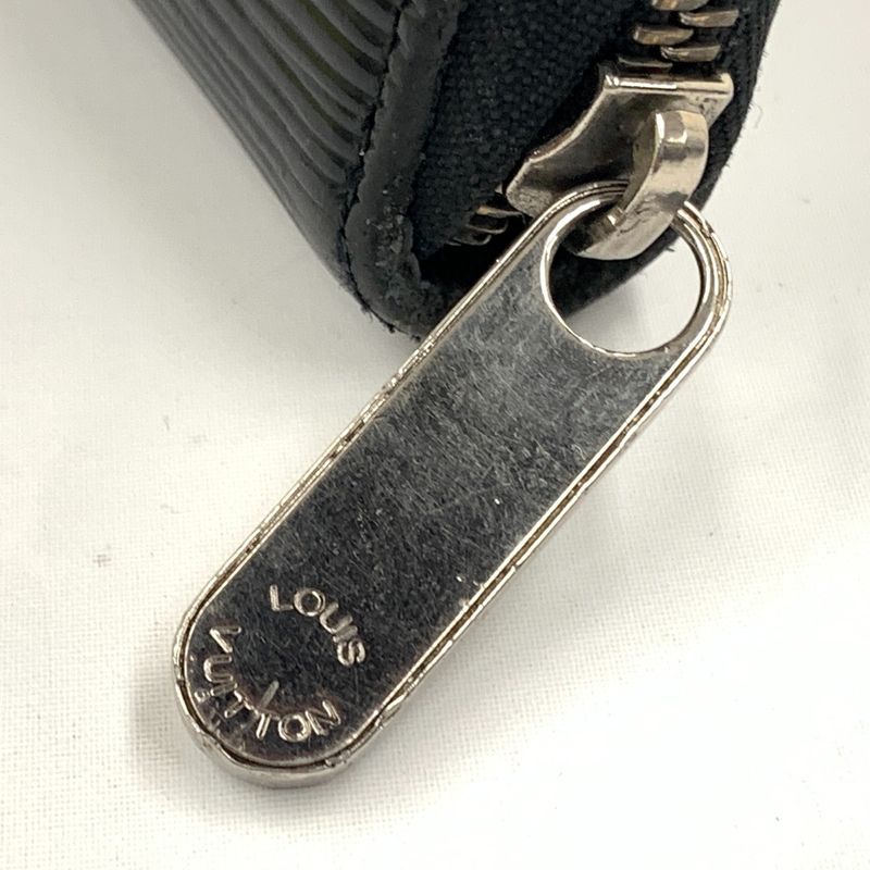 Louis Vuitton Epi Zippy Organizer Zip Around Wallet Black