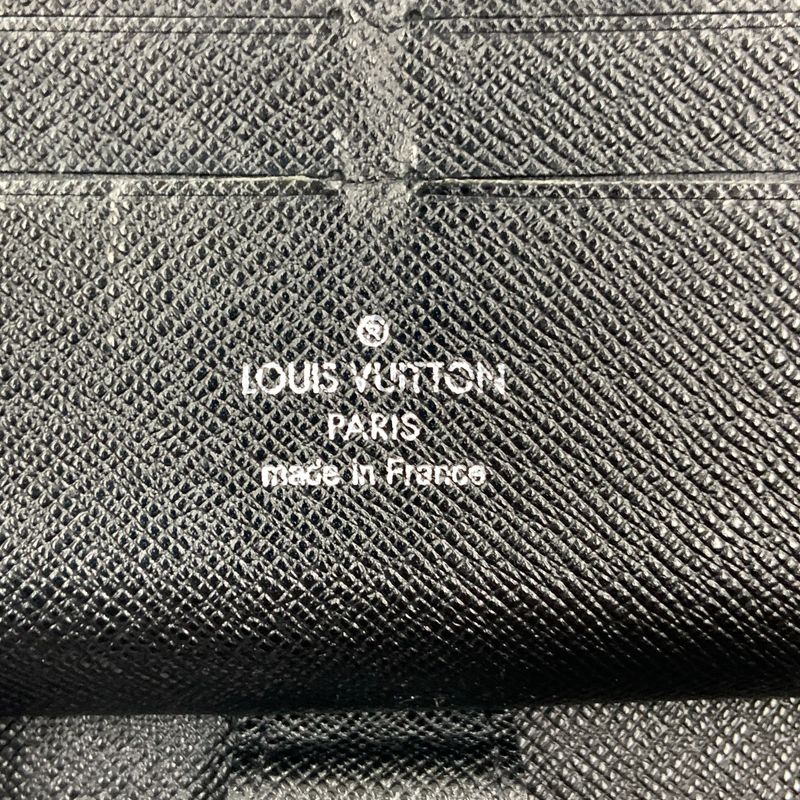 Louis Vuitton Epi Zippy Organizer Zip Around Wallet Black