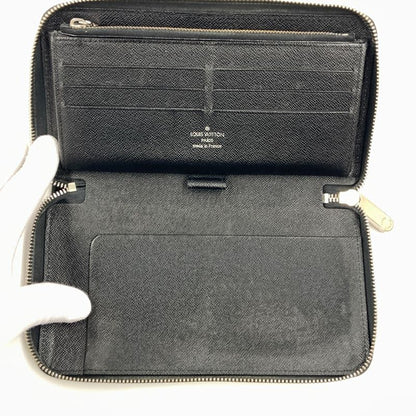 Louis Vuitton Epi Zippy Organizer Zip Around Wallet Black