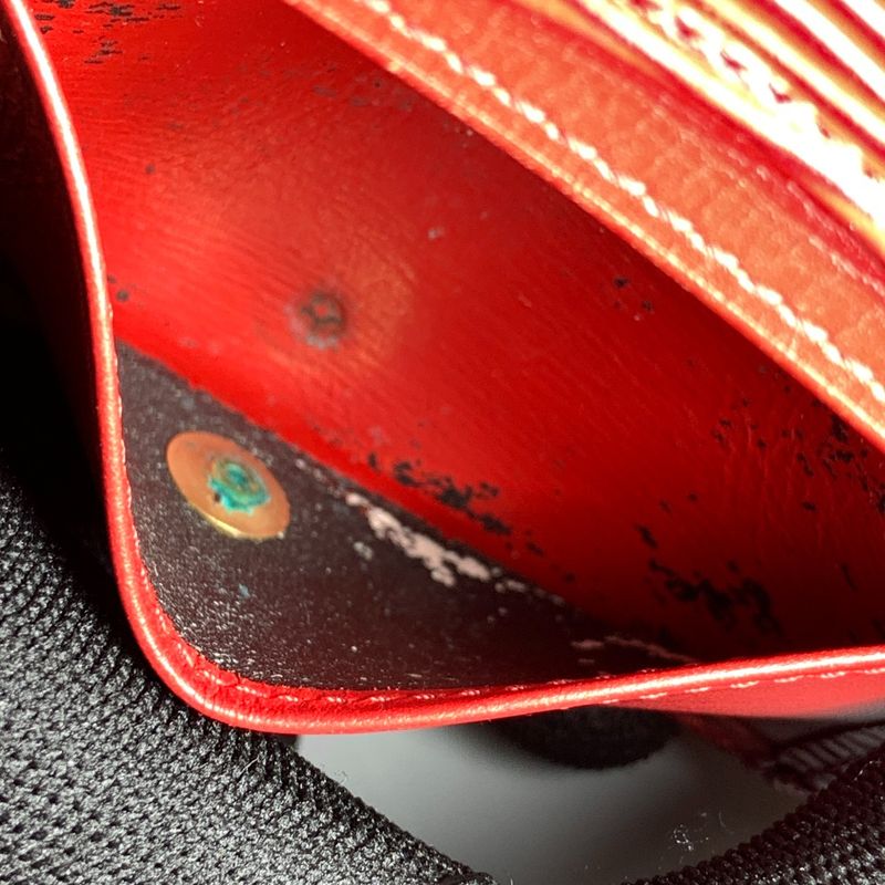 Louis Vuitton Epi Porte-Monnaie Sample Coin Purse Red Delivery As Is Junk