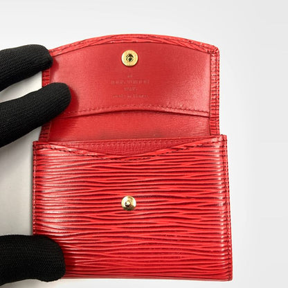 Louis Vuitton Epi Porte-Monnaie Sample Coin Purse Red Delivery As Is Junk