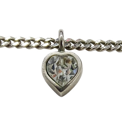 Chanel Necklace Metal Line Stone CC Logo