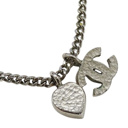 Chanel Necklace Metal Line Stone CC Logo