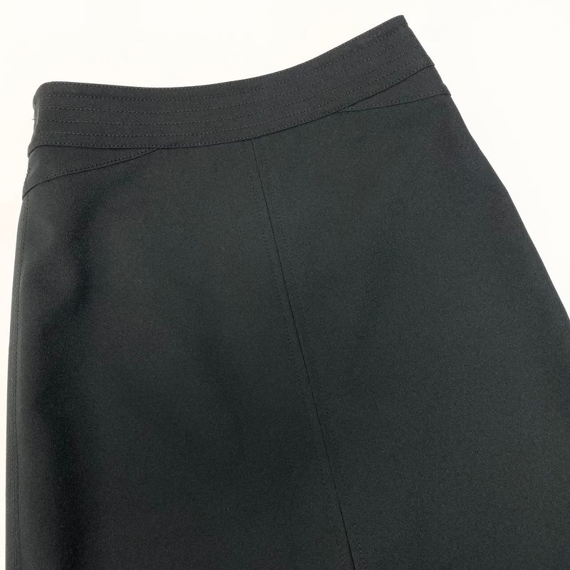 Louis Vuitton Silver Large Zip Short Skirt 34 Black