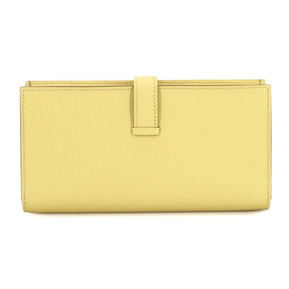 Hermes Bearn Souffle Bifold Billfold Wallet Personal Epsom Jaune Poussin