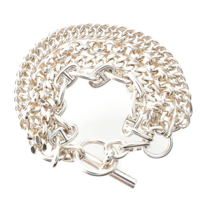 Hermes Etcetra 4 Chaine D'ancre Bracelet Silver