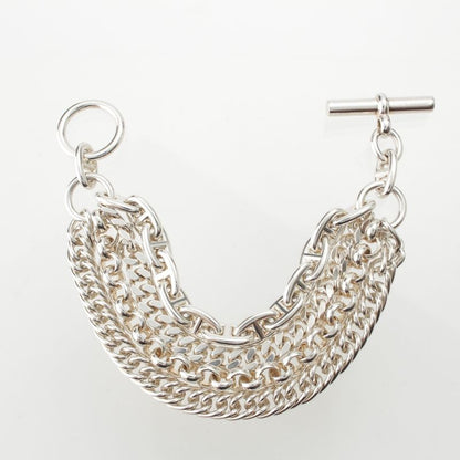Hermes Etcetra 4 Chaine D'ancre Bracelet Silver