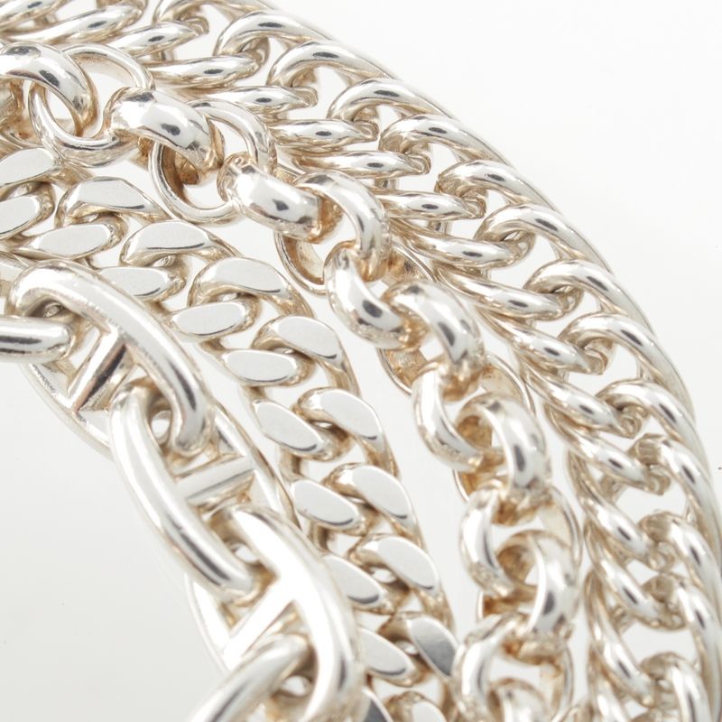 Hermes Etcetra 4 Chaine D'ancre Bracelet Silver