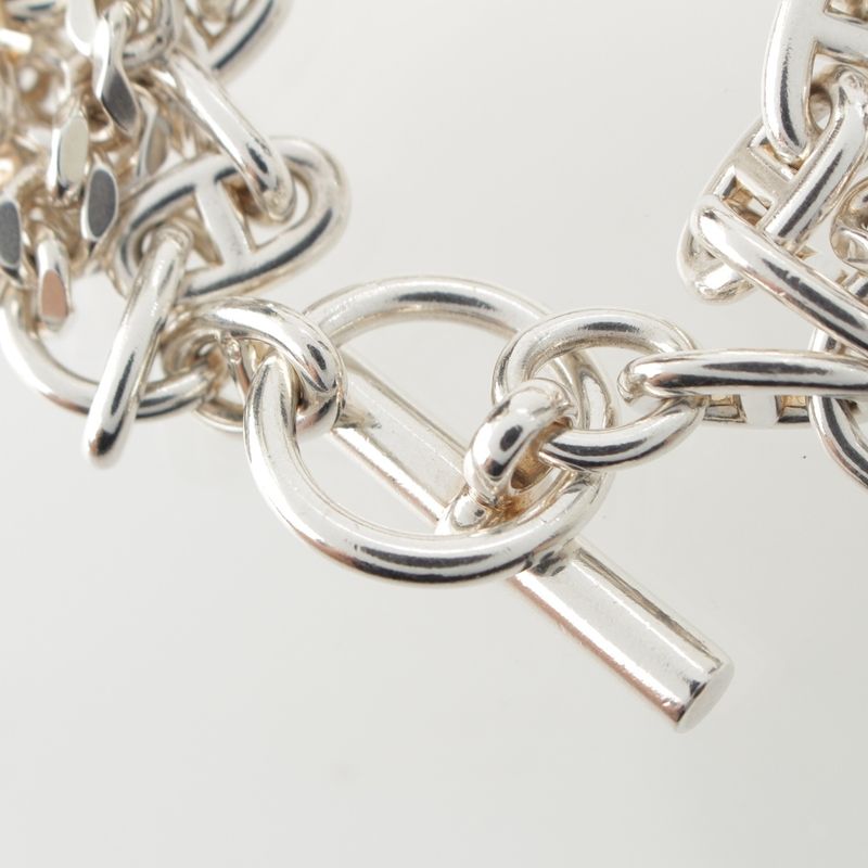 Hermes Etcetra 4 Chaine D'ancre Bracelet Silver