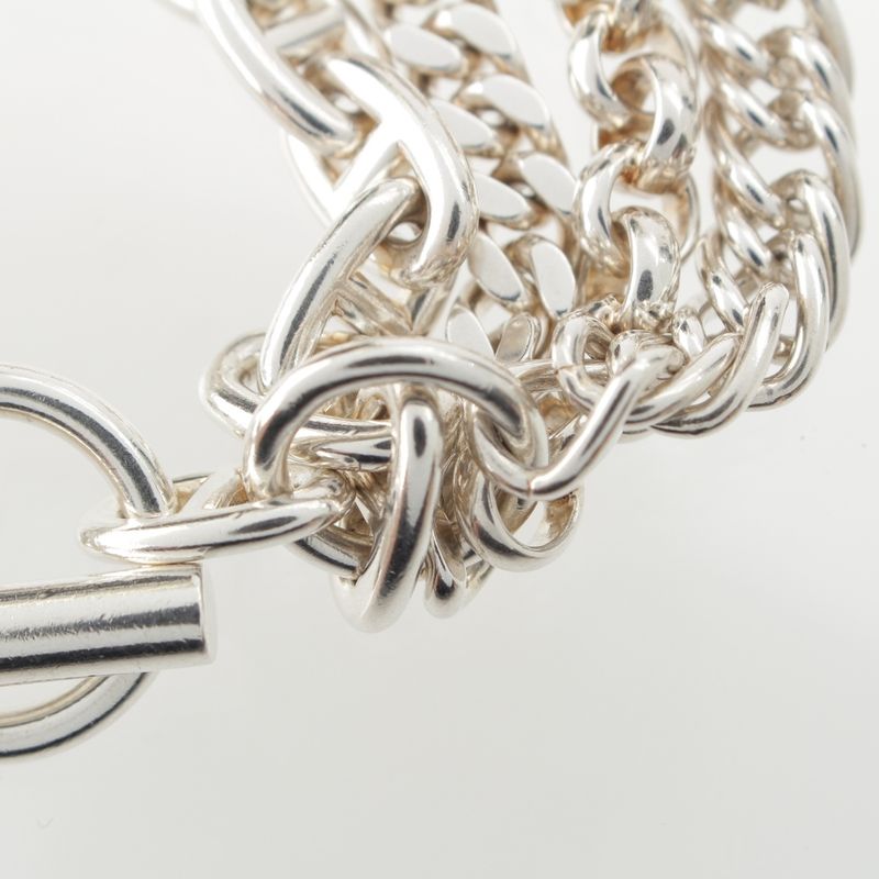 Hermes Etcetra 4 Chaine D'ancre Bracelet Silver