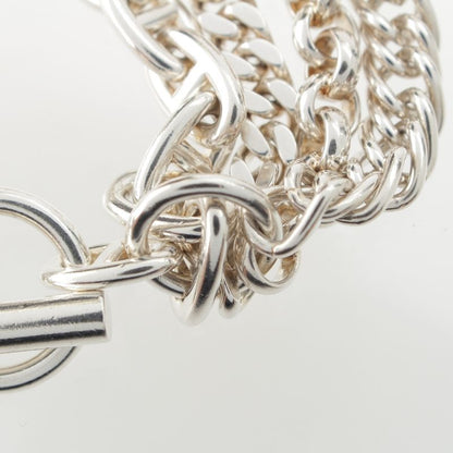 Hermes Etcetra 4 Chaine D'ancre Bracelet Silver