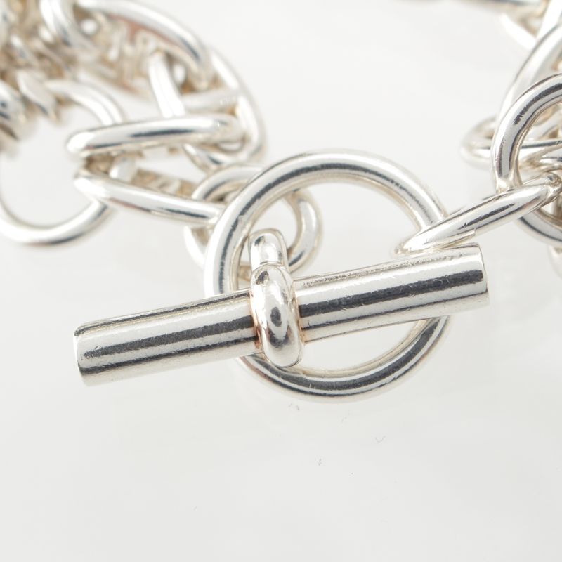 Hermes Etcetra 4 Chaine D'ancre Bracelet Silver