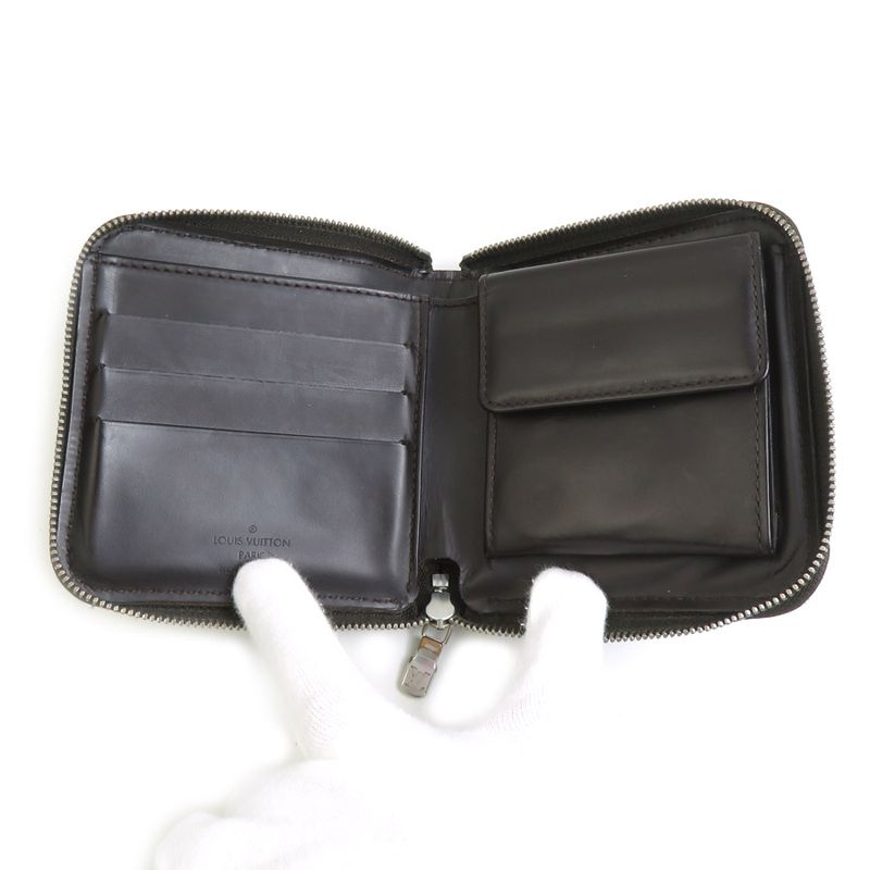 Louis Vuitton Bifold Wallet Monogram Glace Porte Billets Mone Zip