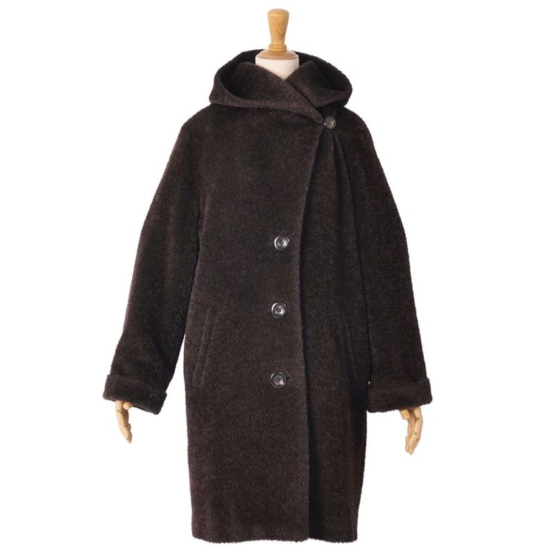 Max Mara Coat Long Shaggy Alpaca