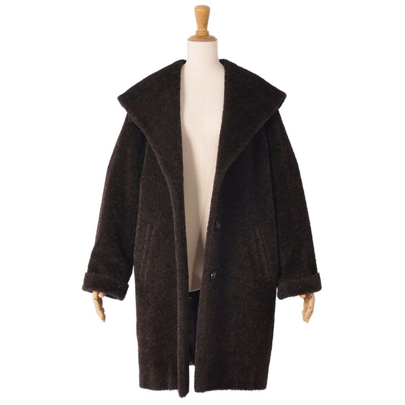 Max Mara Coat Long Shaggy Alpaca
