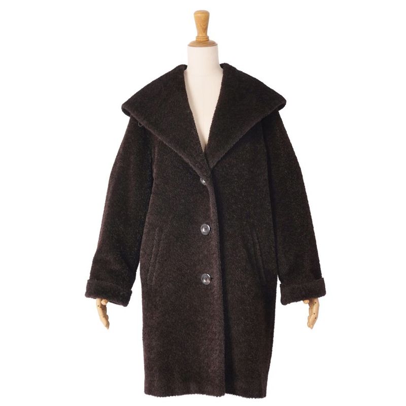 Max Mara Coat Long Shaggy Alpaca