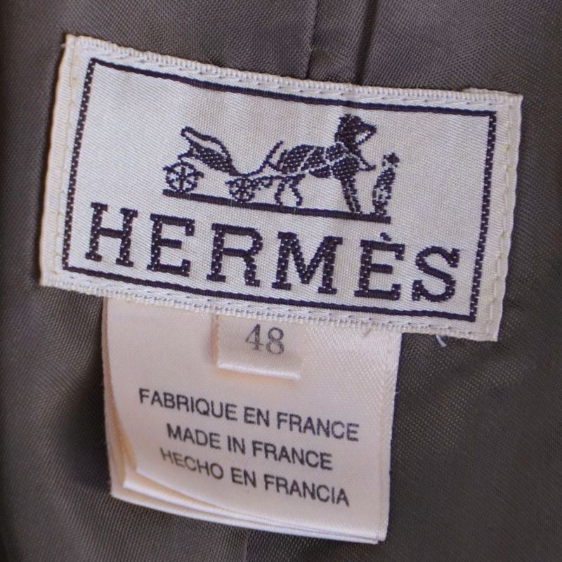 Hermes Vintage Coat Double Breasted Wool