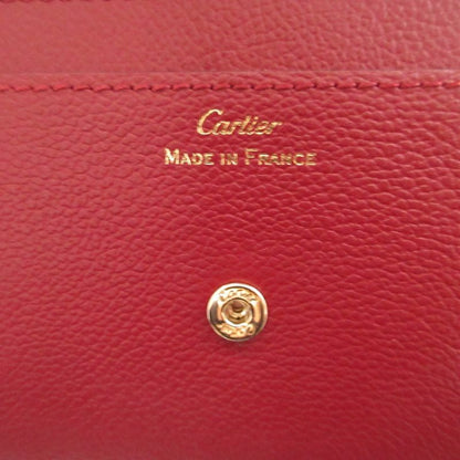 Cartier C de Cartier Leather Gold Purple Compact Wallet