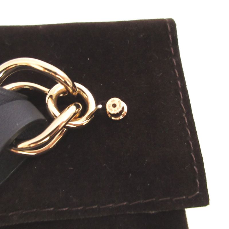 Hermes Villevolt GM Leather Blue Indigo Earrings