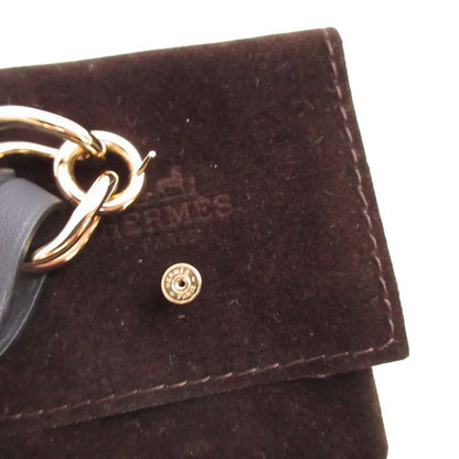 Hermes Villevolt GM Leather Blue Indigo Earrings