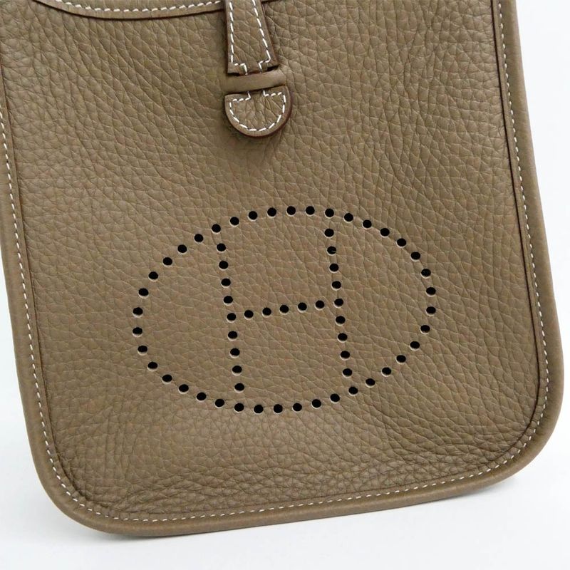 Hermes Evelyne TPM 16 Amazon Etoupe Taurillon Clemence Shoulder Bag