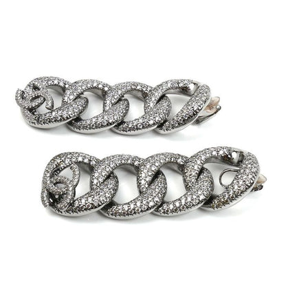 Chanel Metal CC Logo Long Earrings
