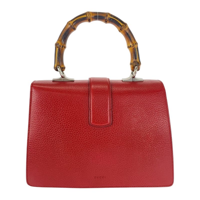 Gucci Sherry Line Bamboo Dionysus Red Leather 2-Way Shoulder Bag