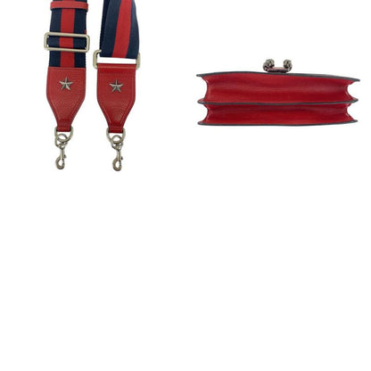 Gucci Sherry Line Bamboo Dionysus Red Leather 2-Way Shoulder Bag
