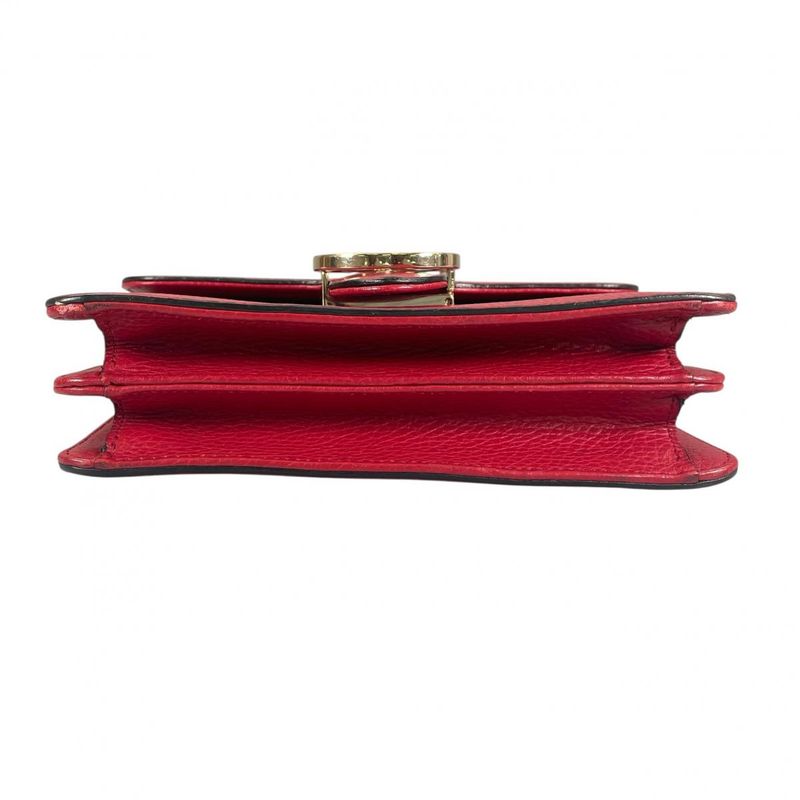 Gucci Cross Gold Chain Interlocking Red Shoulder Bag