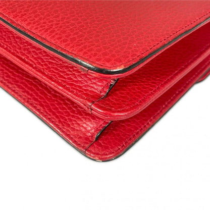 Gucci Cross Gold Chain Interlocking Red Shoulder Bag