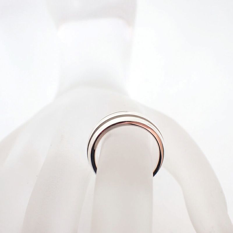 Tiffany & Co 925 Grave Double Line Ring