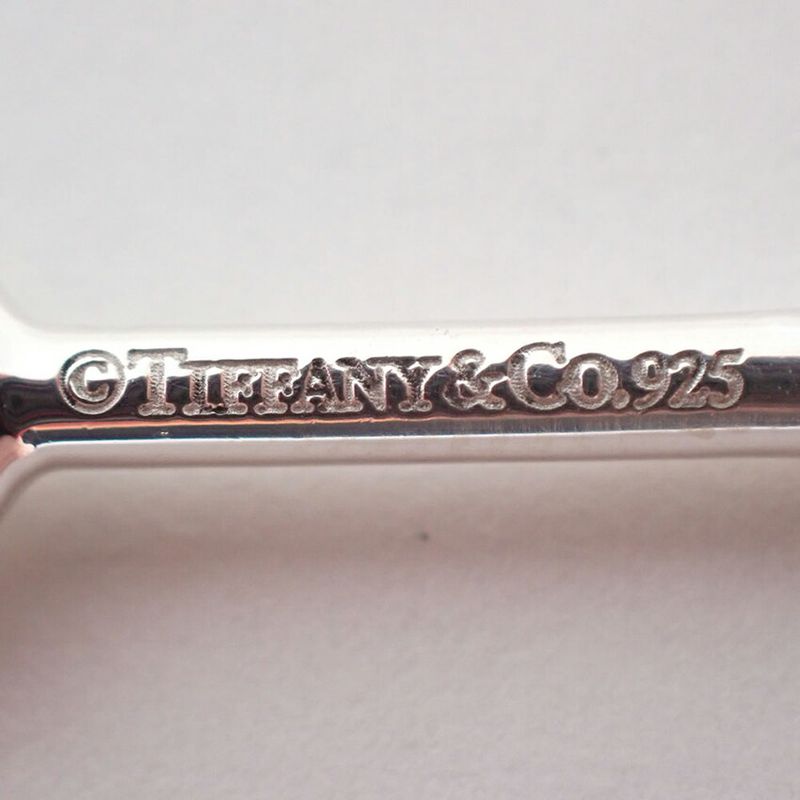 Tiffany & Co 925 Heart Key Diamond Pendant Top