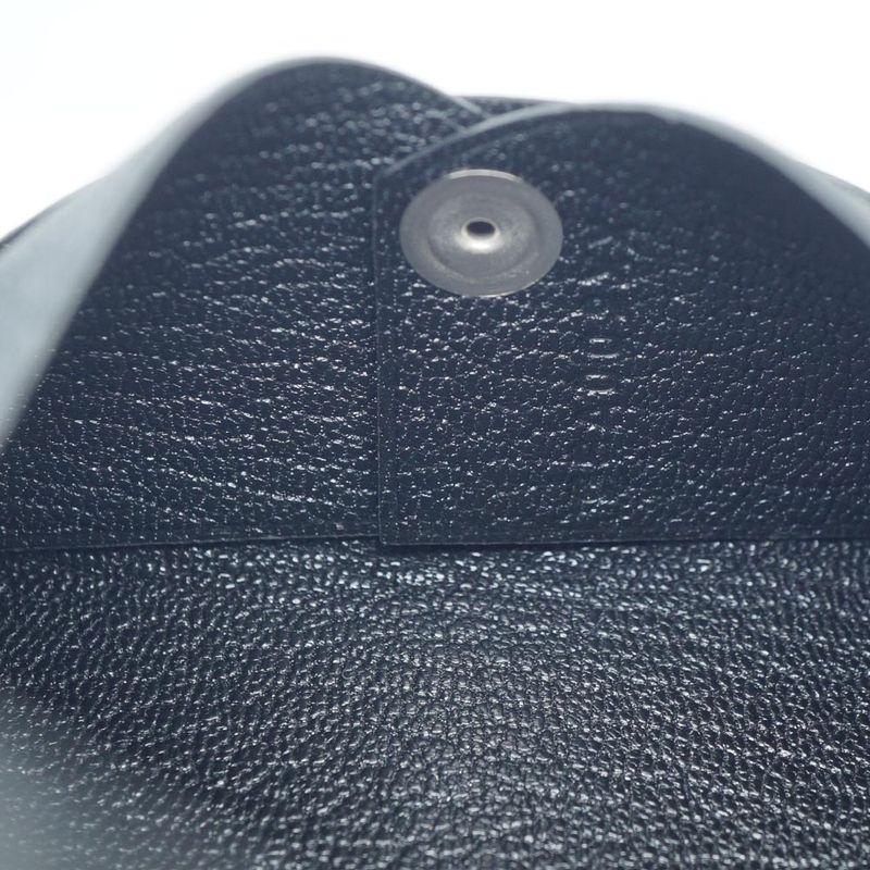 Hermes Calvi Coin Case Card Black Silver