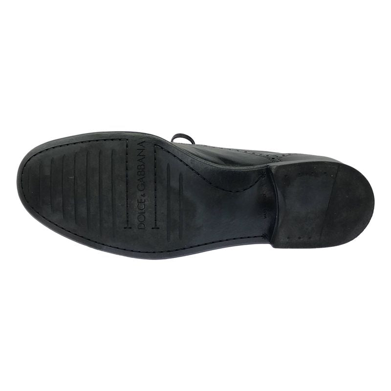Dolce & Gabbana Medallion Leather Shoes Black 6