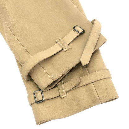 Bottega Veneta Leather Trench Coat Beige 38