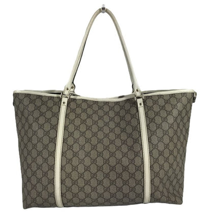 Gucci Shoulder Bag Logo GG Supreme Canvas Beige
