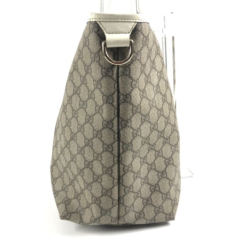 Gucci Shoulder Bag Logo GG Supreme Canvas Beige