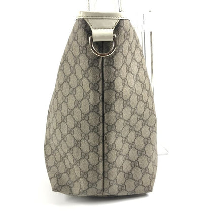 Gucci Shoulder Bag Logo GG Supreme Canvas Beige