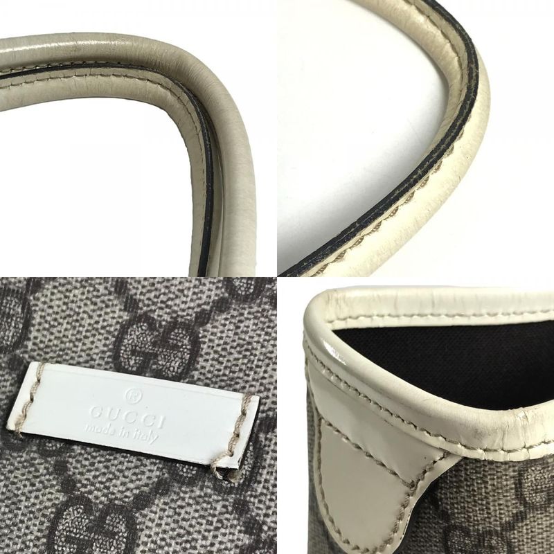 Gucci Shoulder Bag Logo GG Supreme Canvas Beige