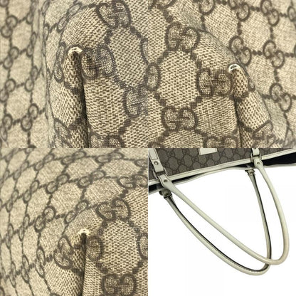 Gucci Shoulder Bag Logo GG Supreme Canvas Beige