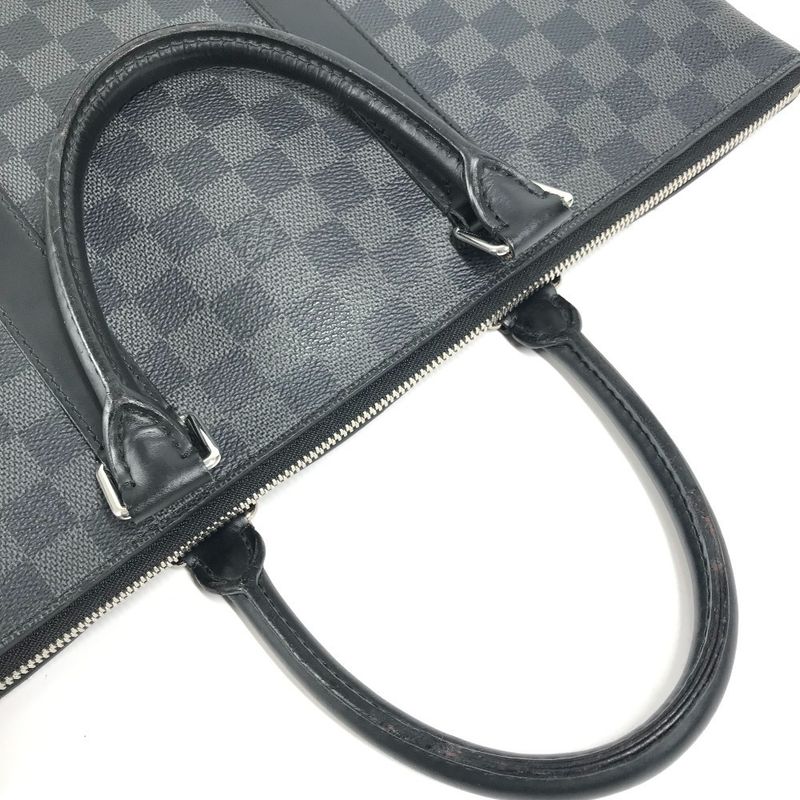Louis Vuitton Business Anton Briefcase Damier Graphite Canvas Black