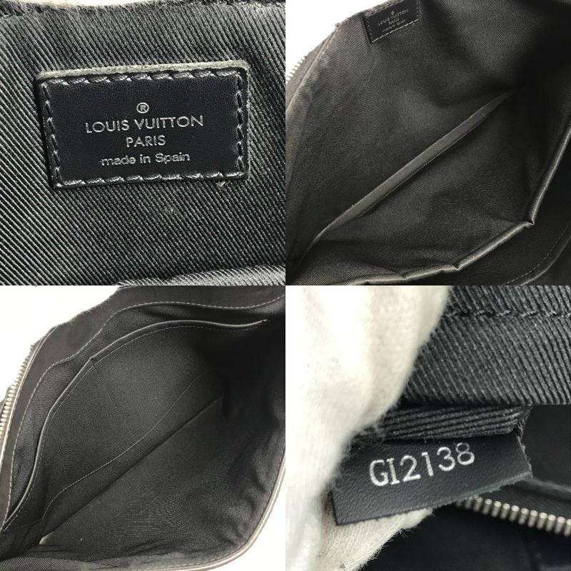 Louis Vuitton Business Anton Briefcase Damier Graphite Canvas Black