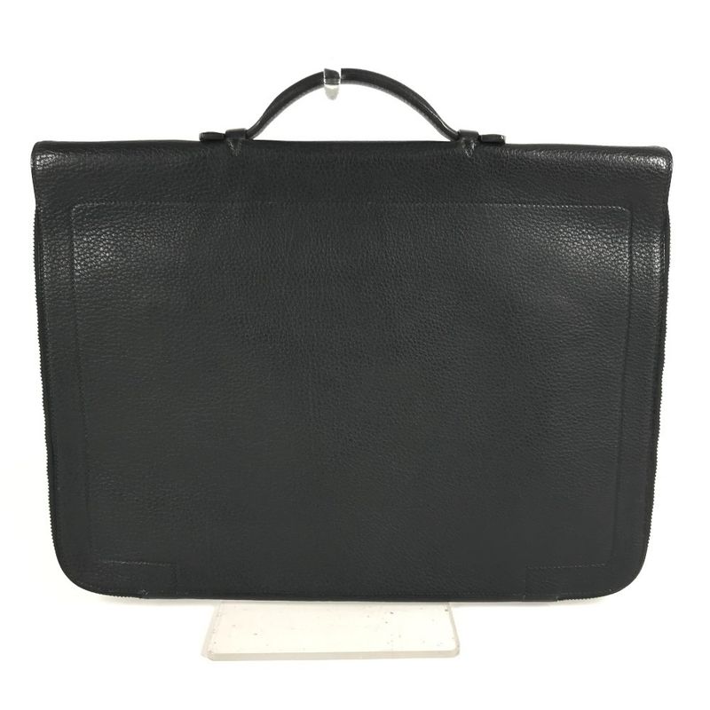 Hermes Business Bag Cerviette Leather Black