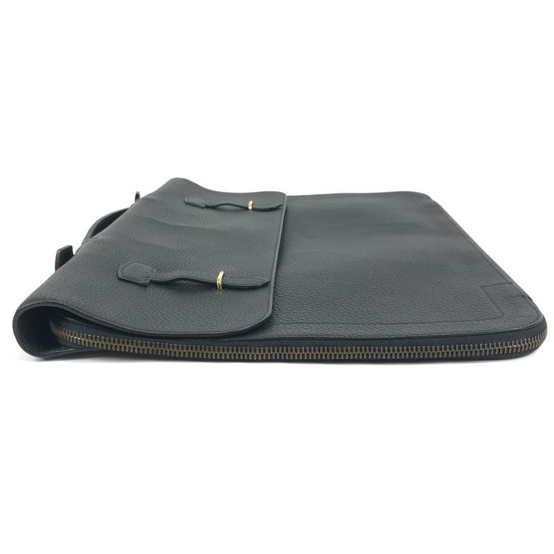 Hermes Business Bag Cerviette Leather Black