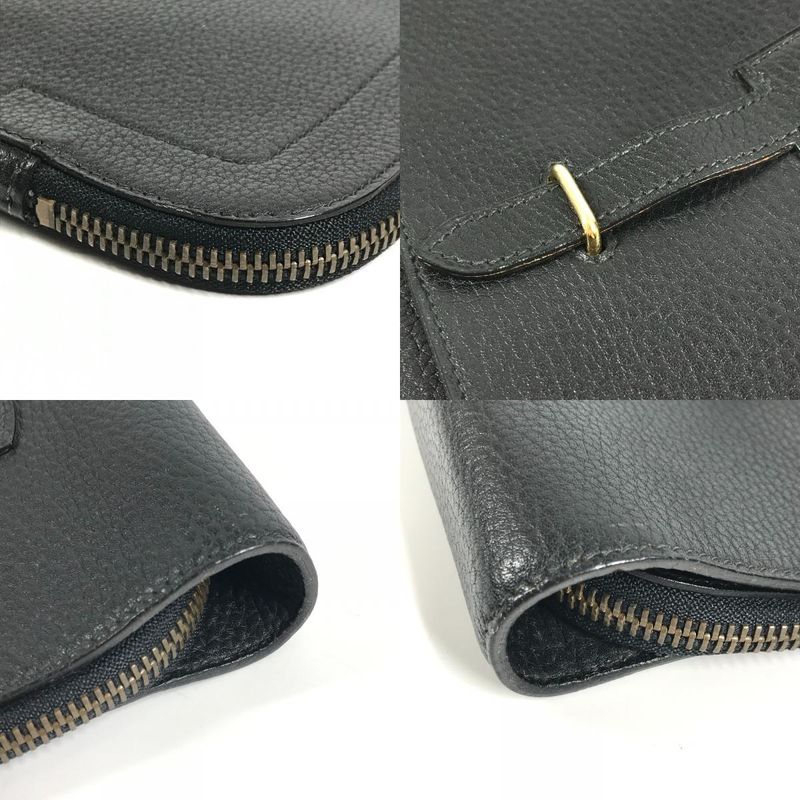 Hermes Business Bag Cerviette Leather Black