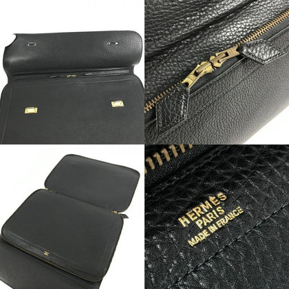 Hermes Business Bag Cerviette Leather Black