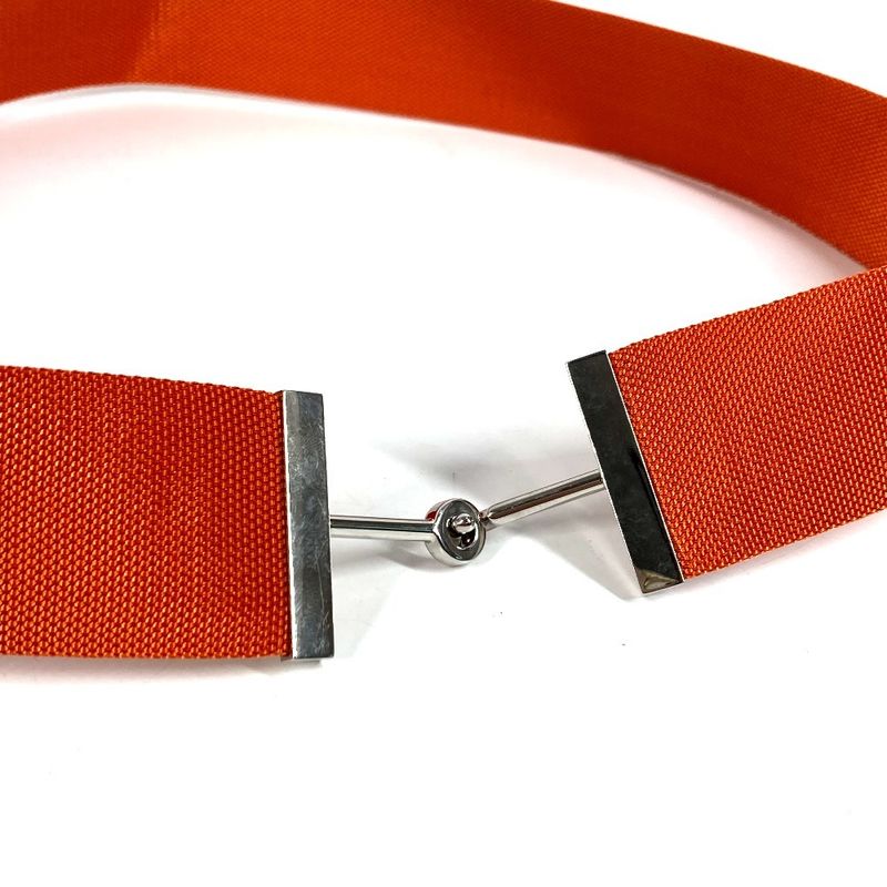 Hermes Belt Logo Canvas Orange