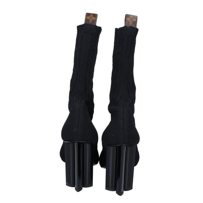 Louis Vuitton Monogram Socks Heel Boots 38