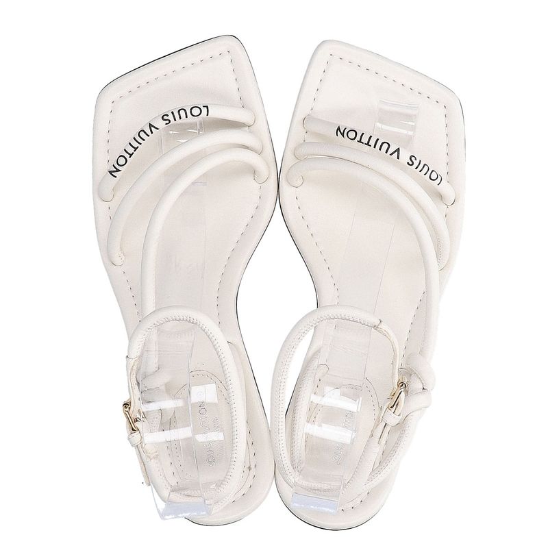 Louis Vuitton Nova Line Icon Logo Leather Sandals 35.5